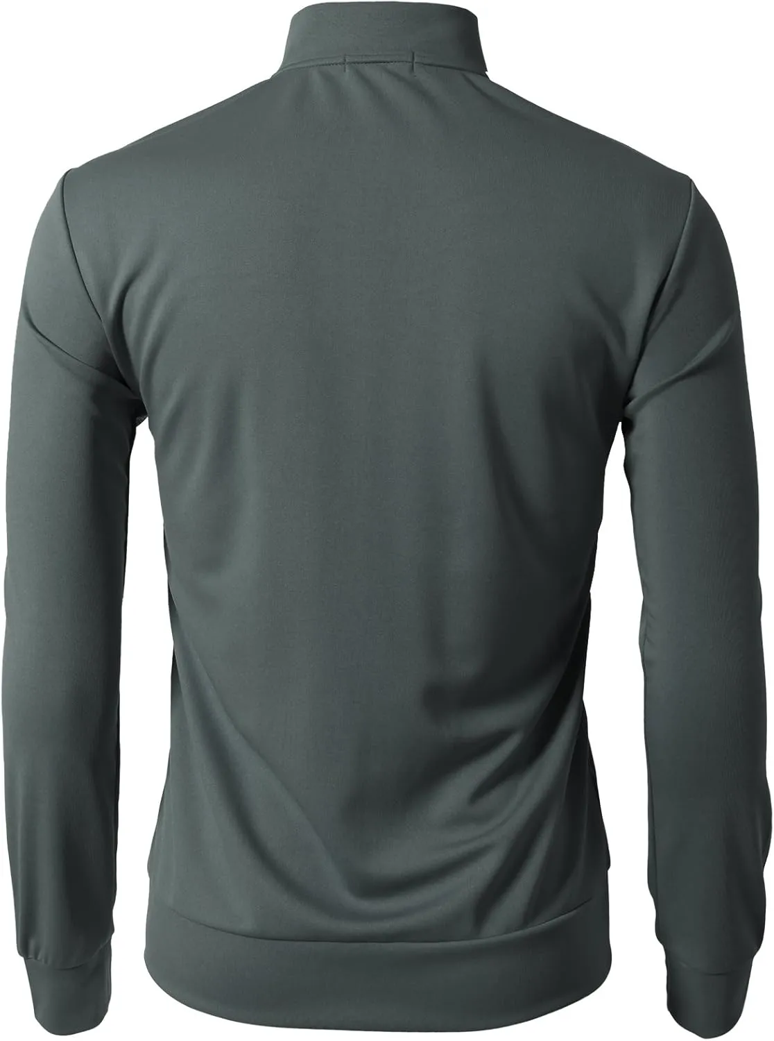 H2H Mens Active Slim Fit Track Lightweight Jacket Zip-up Long Sleeve