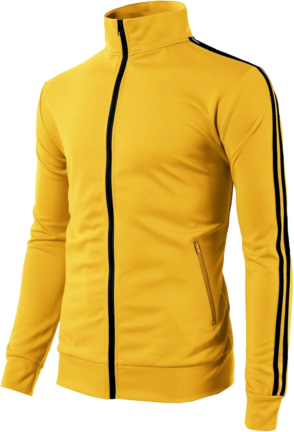 H2H Mens Active Slim Fit Track Lightweight Jacket Zip-up Long Sleeve
