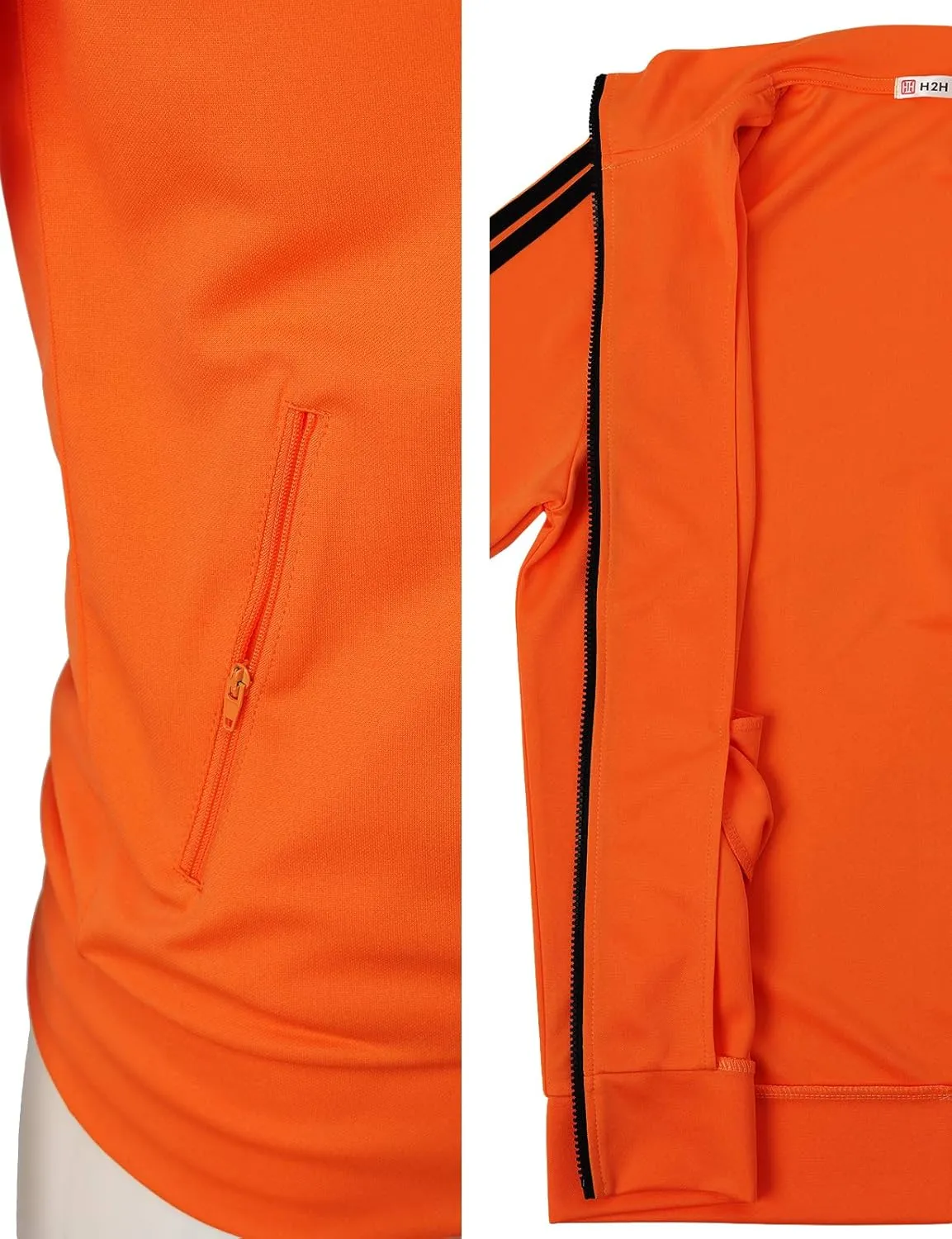 H2H Mens Active Slim Fit Track Lightweight Jacket Zip-up Long Sleeve