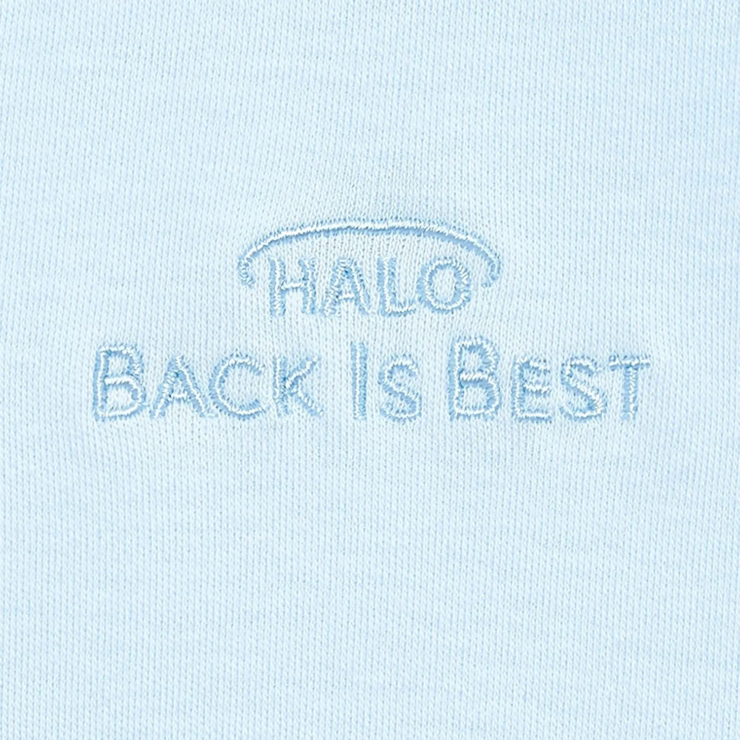 HALO Sleepsack, 100% Cotton Wearable Blanket, Swaddle Transition Sleeping Bag, TOG 0.5, Baby Blue, X-Large