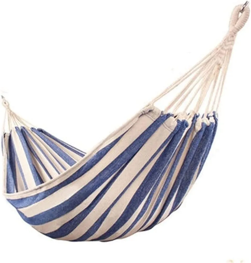Hammocks for Outside Recreation Thicken Canvas Hammock Swing Outdoor Double People Dormitory Camping Hammocks Indoor Home Hammock Camping, 200*100cm, Blue