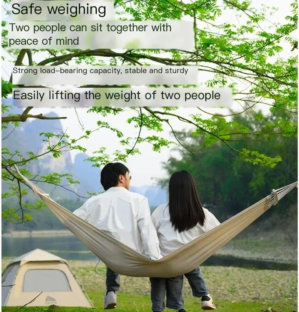 Hammocks Hammock Outdoor Swing Camping Single Double Bedroom Adult Sleeping Anti-Rollover Thickened Hanging Chair Camping Hammocks(Blue,B)
