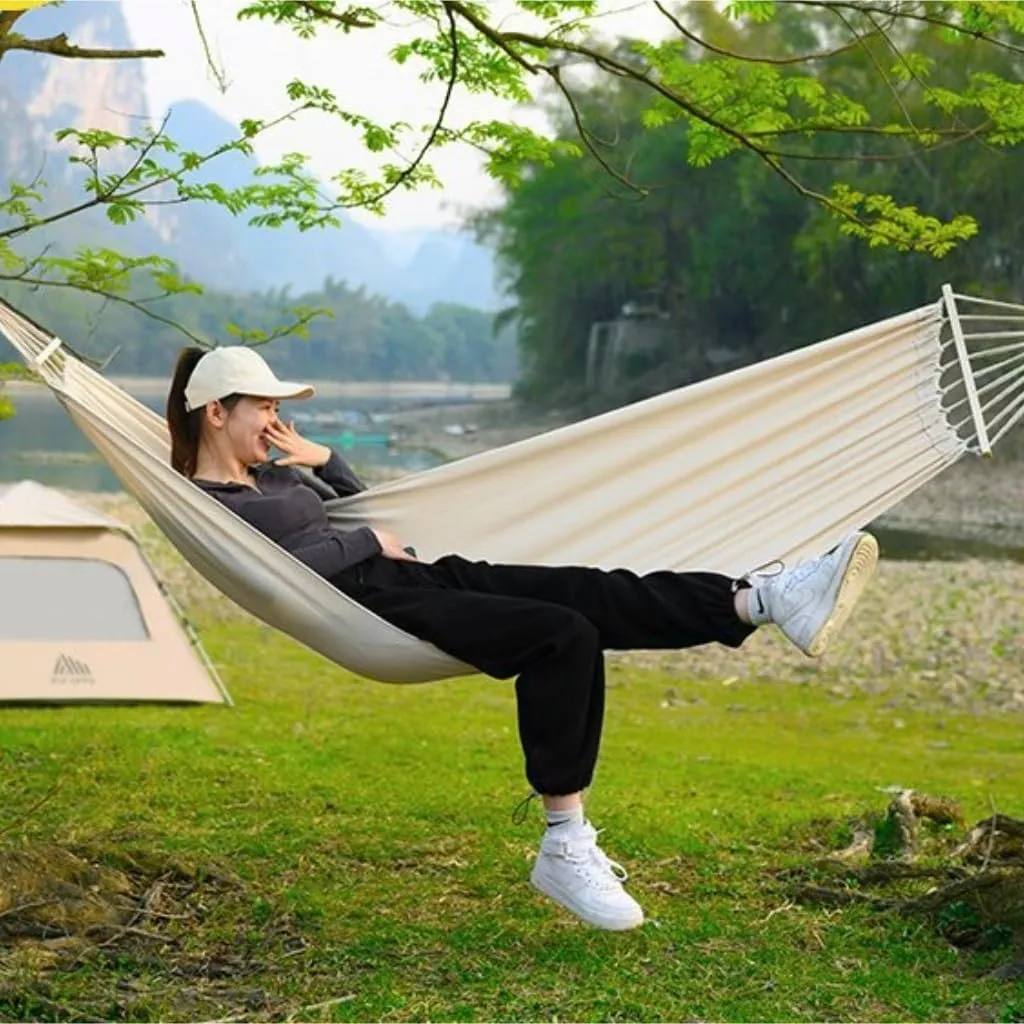 Hammocks Hammock Outdoor Swing Camping Single Double Bedroom Adult Sleeping Anti-Rollover Thickened Hanging Chair Camping Hammocks(Blue,B)