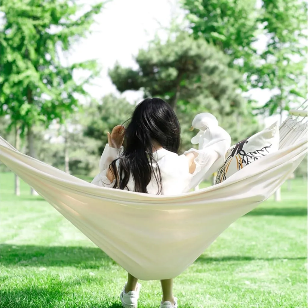 Hammocks Hammock Outdoor Swing Camping Single Double Bedroom Adult Sleeping Anti-Rollover Thickened Hanging Chair Camping Hammocks(Blue,B)