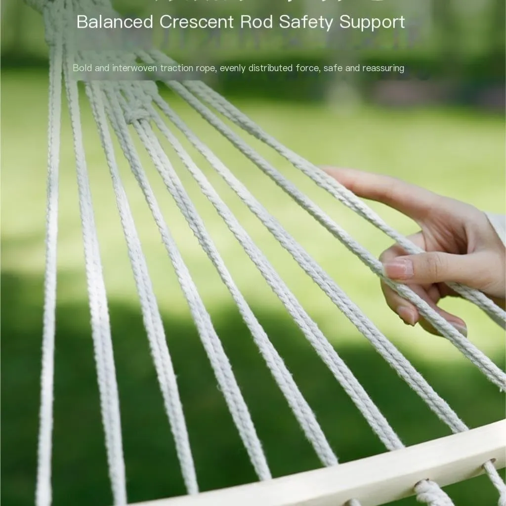 Hammocks Hammock Outdoor Swing Camping Single Double Bedroom Adult Sleeping Anti-Rollover Thickened Hanging Chair Camping Hammocks(Blue,B)