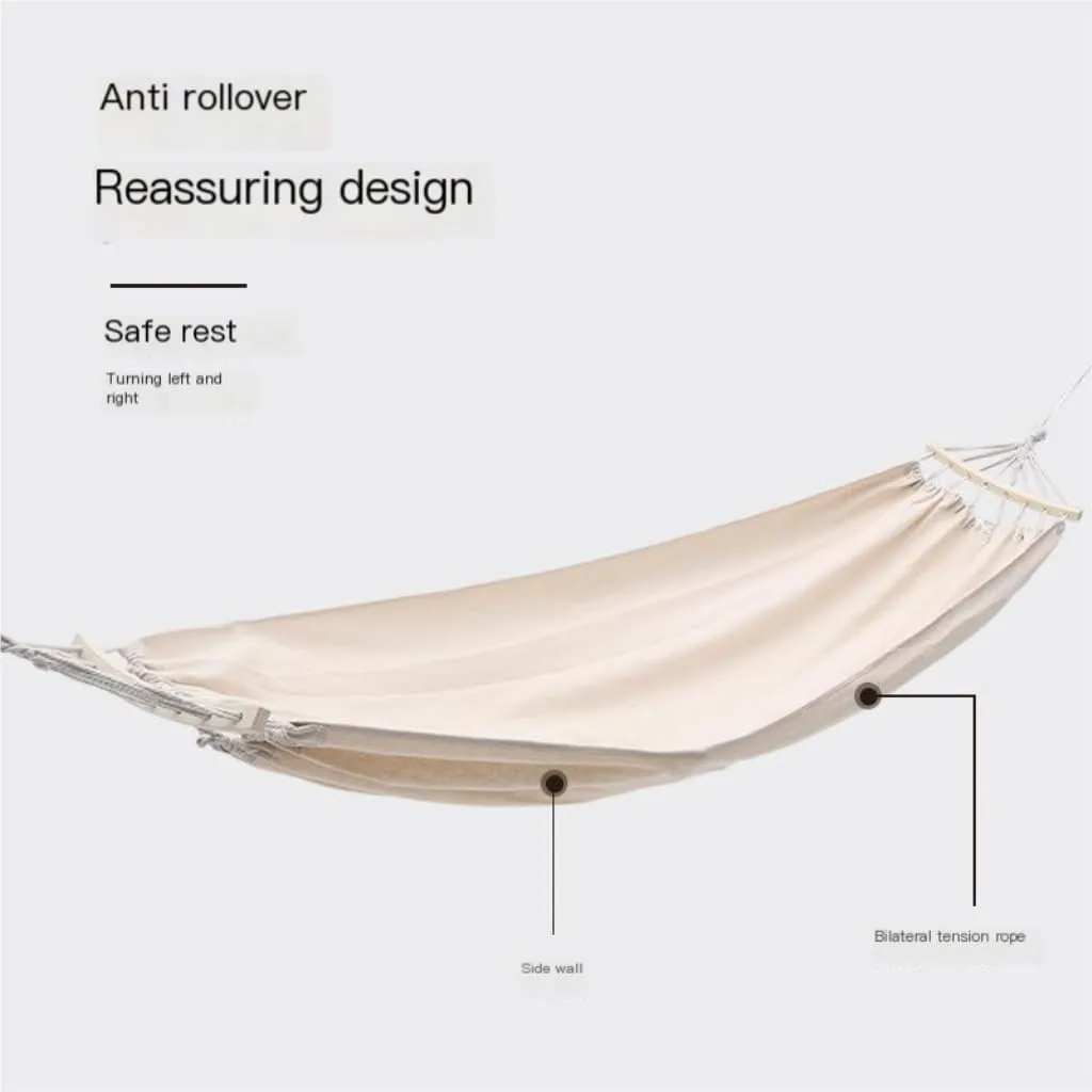 Hamock Hammock Outdoor Camping Swing Camping Single Double Adult Sleeping Anti-Rollover Thickened Hanging Chair Hanmock(A,Small)