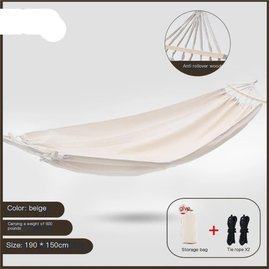 Hamock Hammock Outdoor Camping Swing Camping Single Double Adult Sleeping Anti-Rollover Thickened Hanging Chair Hanmock(A,Small)