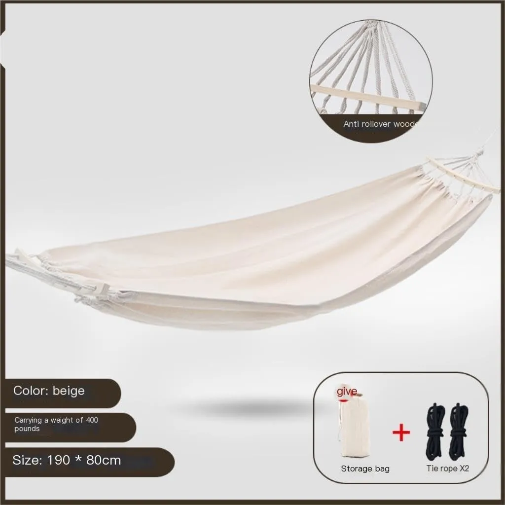 Hamock Hammock Outdoor Camping Swing Camping Single Double Adult Sleeping Anti-Rollover Thickened Hanging Chair Hanmock(A,Small)