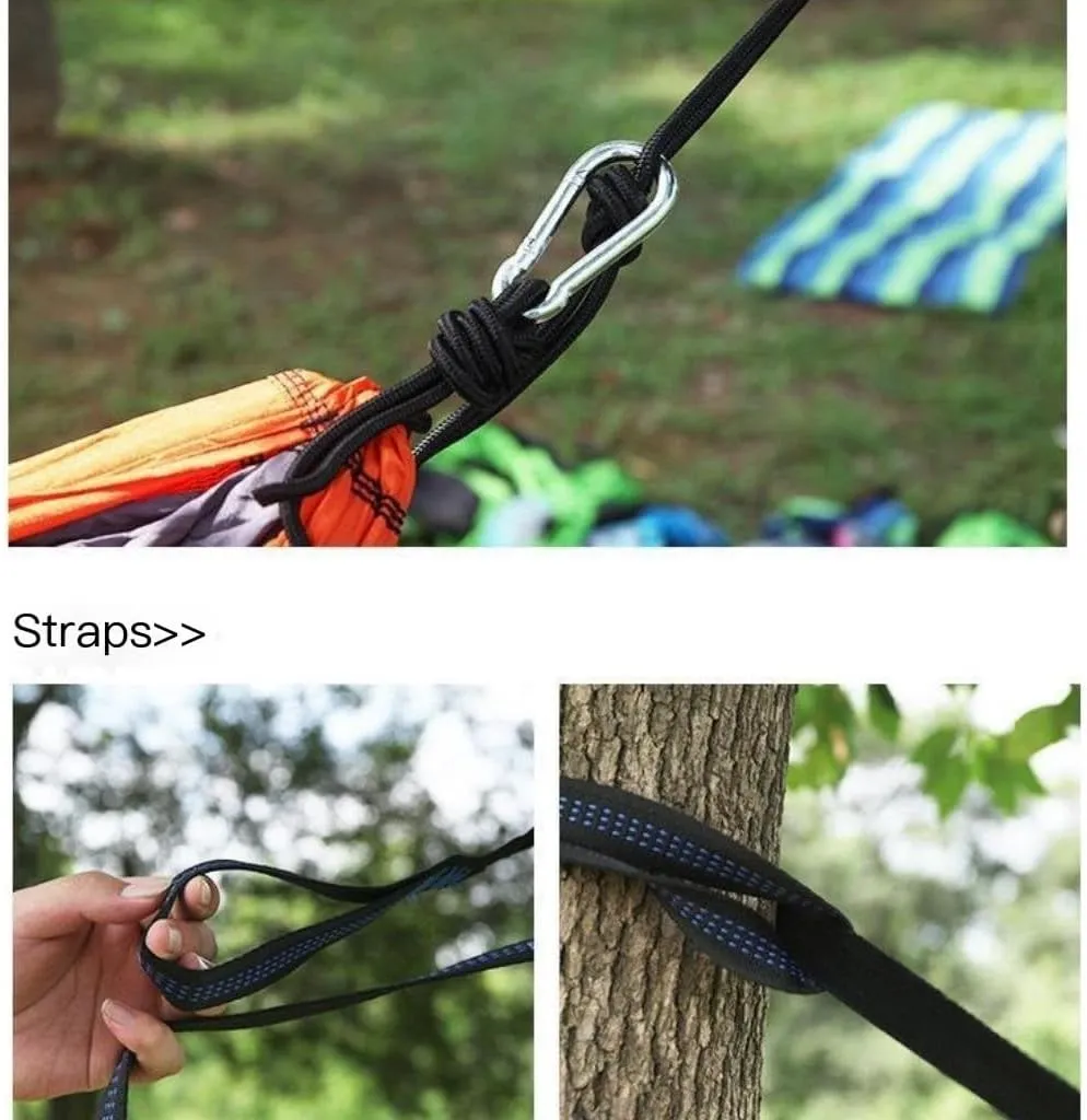 Hamock Outdoor Double Hammock Camping Single 210T Swing Hammock Nylon Outdoor Hammock Outdoor Parachute Cloth Hanmock(220 * 90cm)