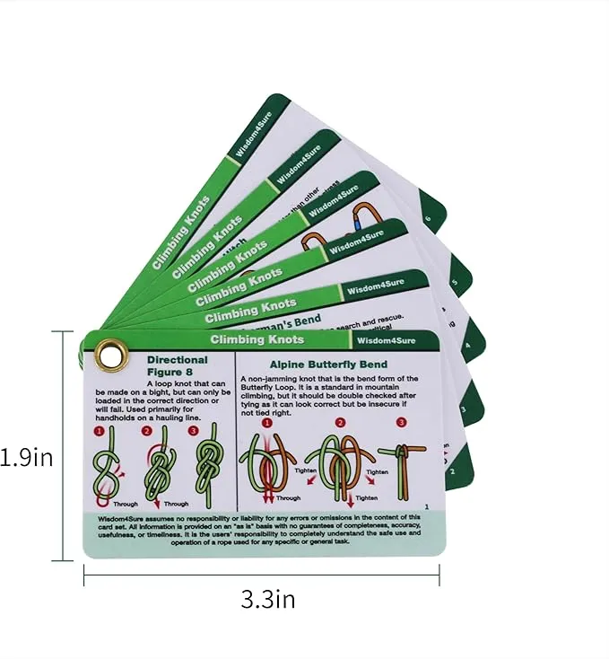Harrison Howard Wisdom4Sure Comprehensive Knot Card Collection Horse, Outdoor, and Climbing Knots Card Set Waterproof Knot Tying Cards Ultimate Knot Guides