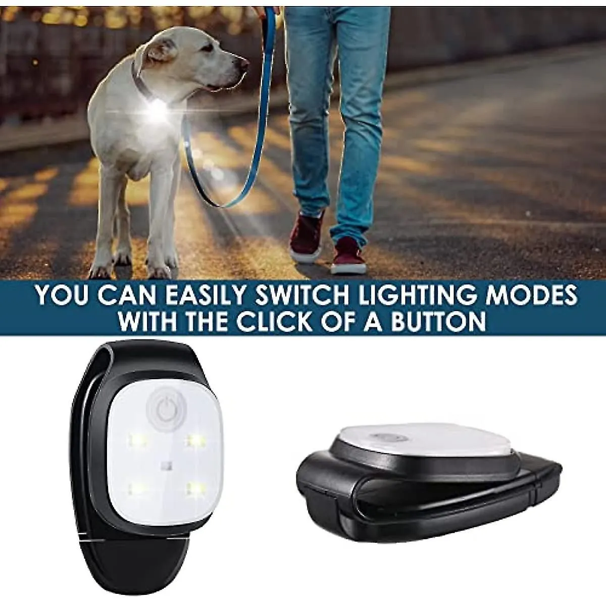 Head Torch Headlamp Headlight Outdoor Night Clip On Running Lights Reflective U