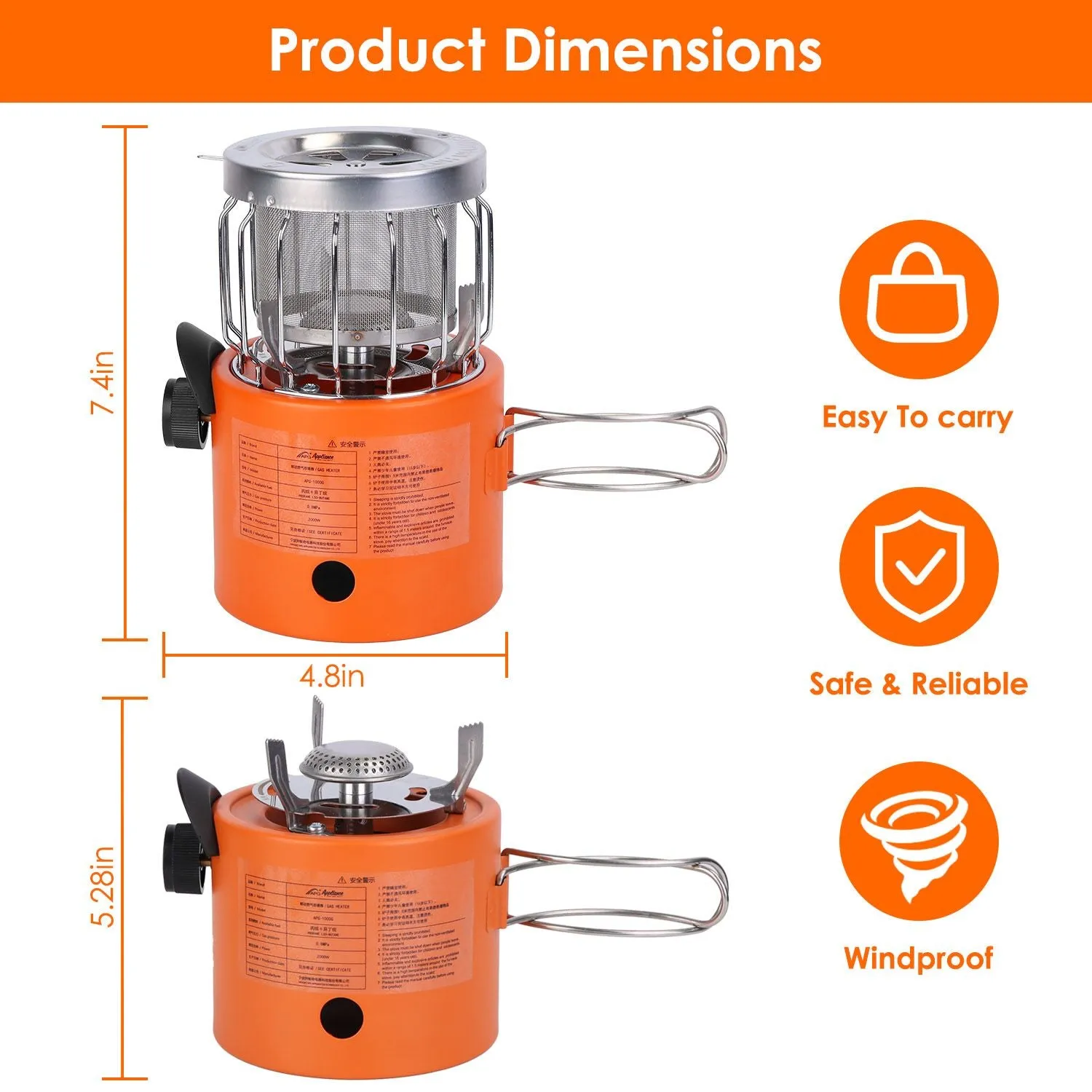 HeatForge Dual-Mode Outdoor Gas Stove & Heater