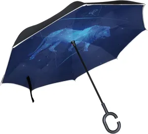 hengpai Leo Star Reverse Inverted Inside Out Umbrella Cars Unigue Windproof UV Proof Double Layer for Women
