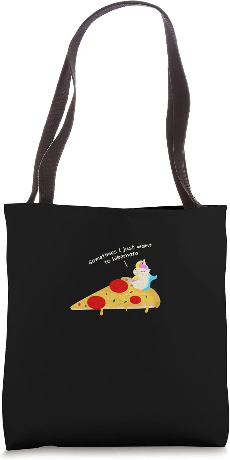 Hibernation I Want To Hibernate Funny Unicorn Nap Sleeping Tote Bag