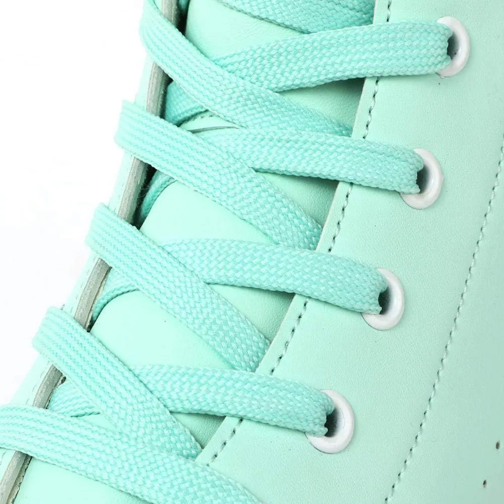 High-Top Roller Skates for Women - Cozy Green PU Leather, Indoor Outdoor Double-Row Skates for Beginners With Shoes Bag