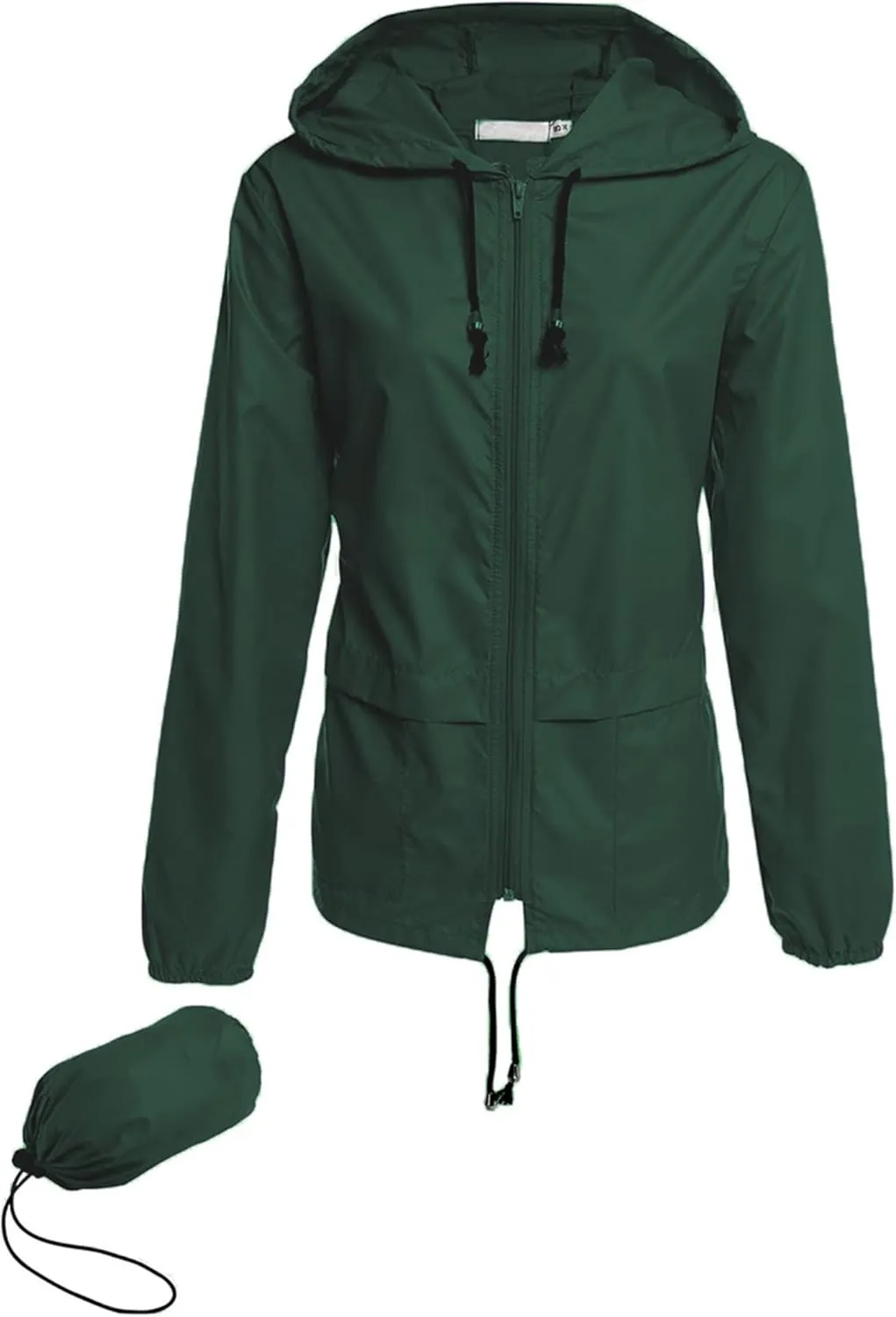 Hount Women's Lightweight Hooded Raincoat Waterproof Packable Active Outdoor Rain Jacket (S-3XL)