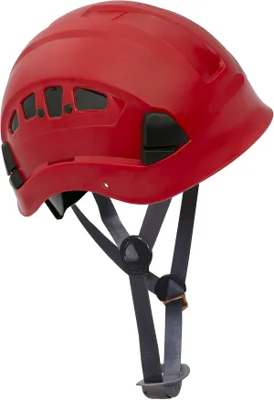 HP55 Adjustable ABS Climbing Helmet, 6-Point Suspension, Designed for Climbing, Riding and Construction, 1 Ea Red
