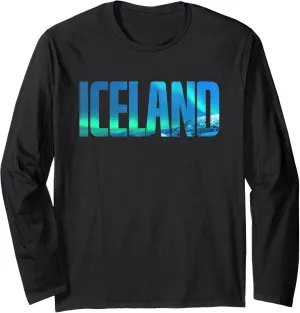 Icelandic Lights Reykjavik Vacations Iceland Long Sleeve T-Shirt