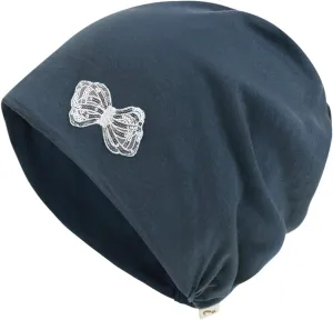 ililily Tencel Lyocell Flower Trim Chemo Hair Loss Beanie Ultra Soft Stretchable Head Cover Sleep Hat