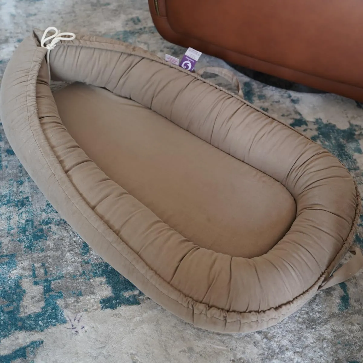 Infant Lounger, Baby Nest Cover for Baby Girls & Boys, Newborn Essentials for Baby 0-12 Months, 100% Cotton Breathable, Portable Travel Bed (Fields of Rye_Corduroy)