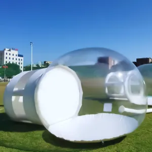 Inflatable Bubble Camping Tent 10ft Commercial Grade Outdoor Clear Dome Camping Cabin Bubble Tent with Air Blower
