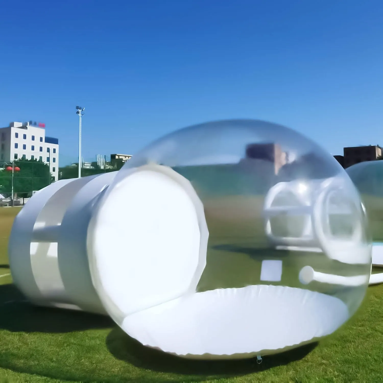 Inflatable Bubble Camping Tent 10ft Commercial Grade Outdoor Clear Dome Camping Cabin Bubble Tent with Air Blower