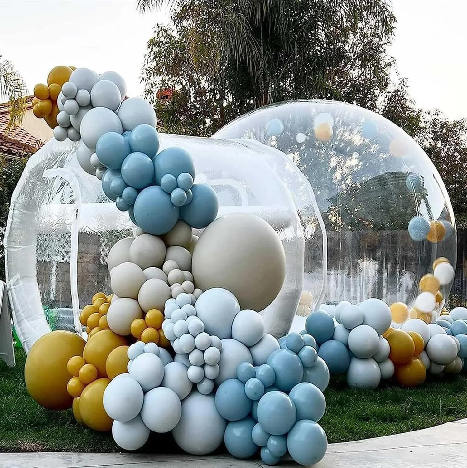 Inflatable Bubble Tent Inflatable Clear Bubble House Inflatable Tent Dome Greenhouse Camping Tent with Hair Dryer for Indoor Outdoor Home Backyard Stargazing Party