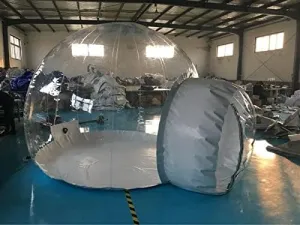 Inflatable Commercial Grade PVC Clear Eco Dome Camping Bubble Tent New (Size: 20ft.(D) x 10ft.(H))