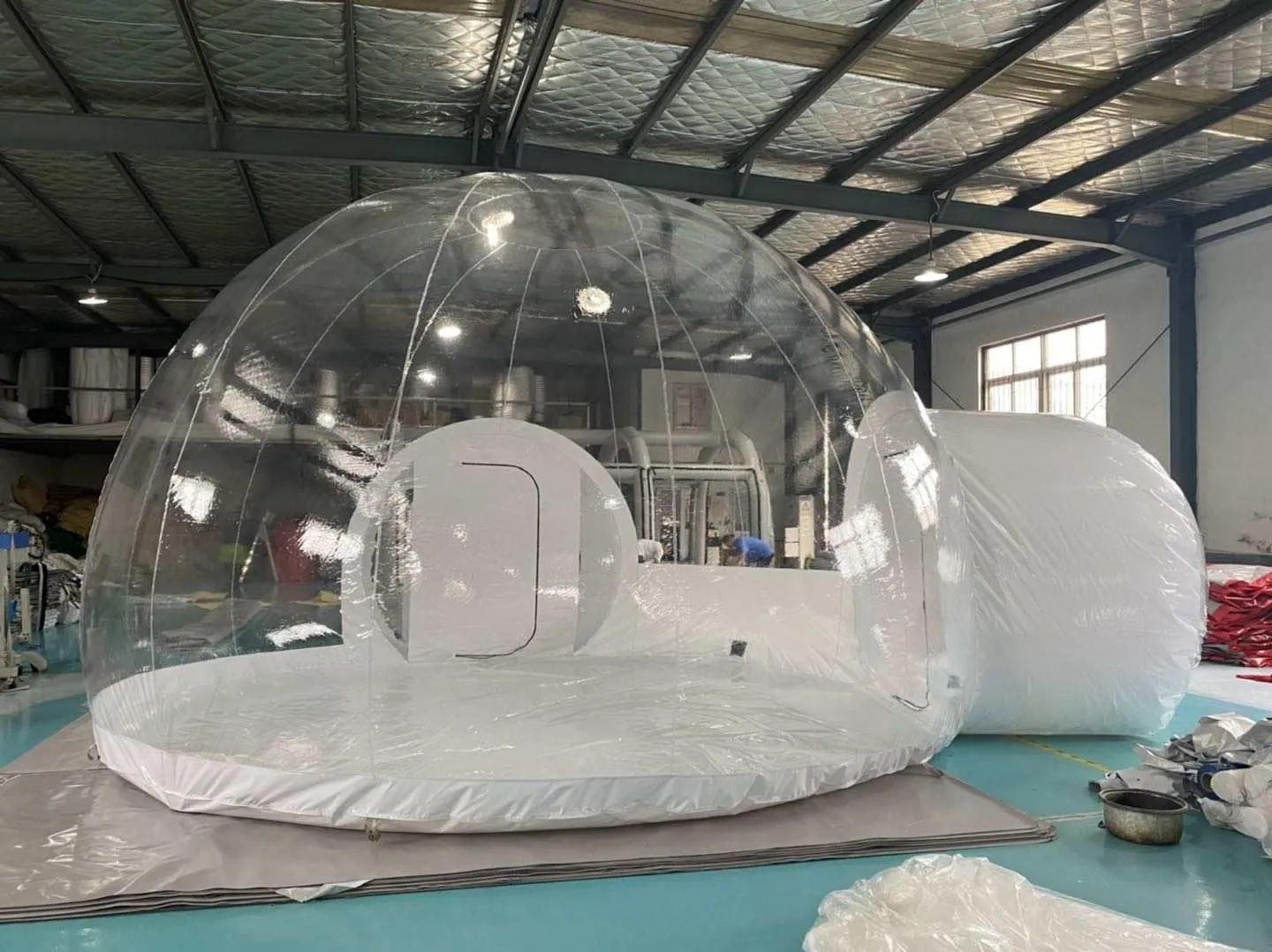 Inflatable Commercial Grade PVC Clear Eco Dome Camping Bubble Tent W/FAN