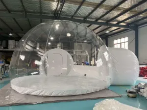 Inflatable Commercial Grade PVC Clear Eco Dome Camping Bubble Tent W/FAN