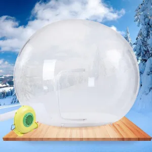 Inflatable Transparent Bubble Igloo Tent Dome House Inflatable PVC Tent 3M for Backyard Camping Outdoor Event w/Air Blower