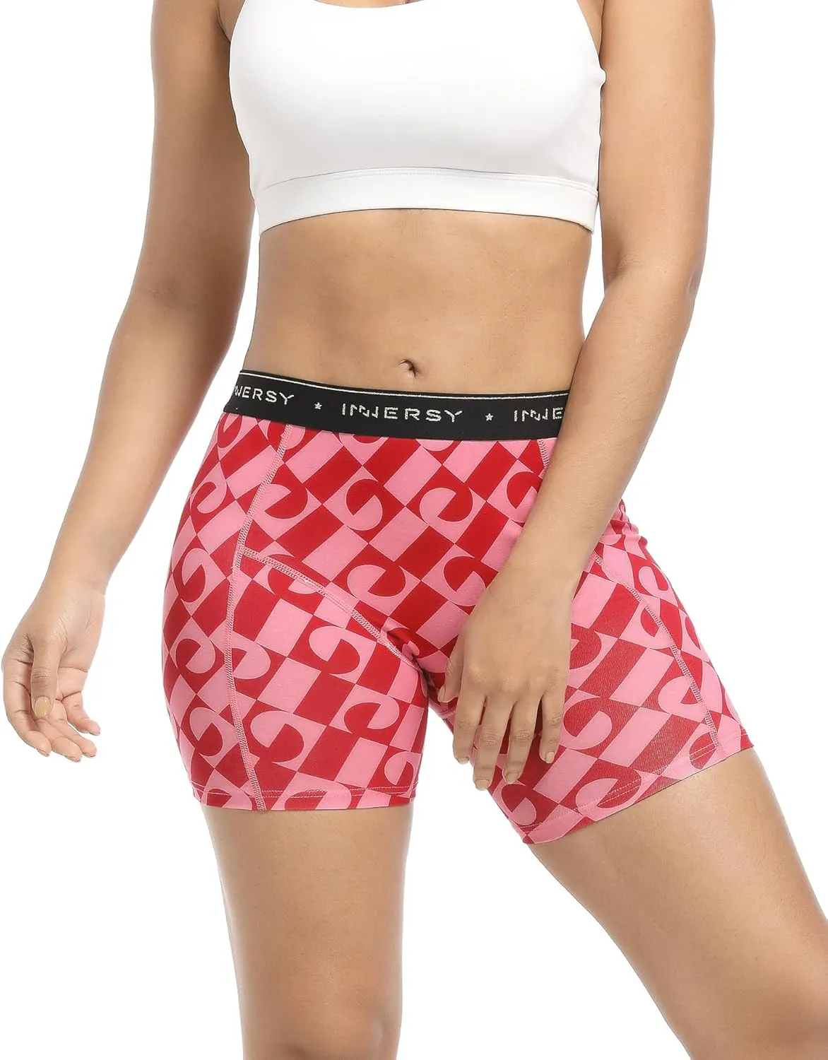 INNERSY Women's 4" Inseam Boxers Briefs Cotton Boyshorts Underwear Ladies Panties 3-Pack