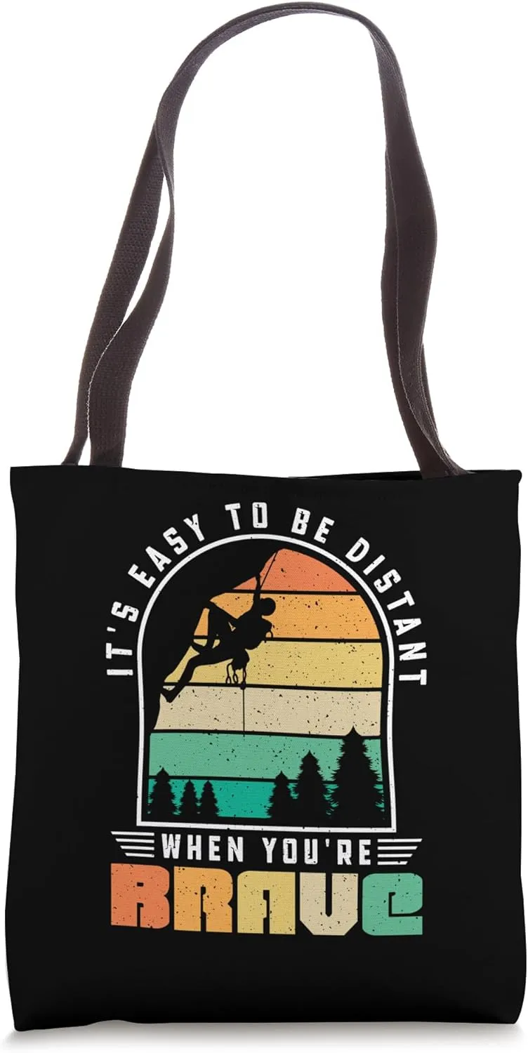 It's easy to be distant - Bolder Bouldering Rock Climber Tote Bag