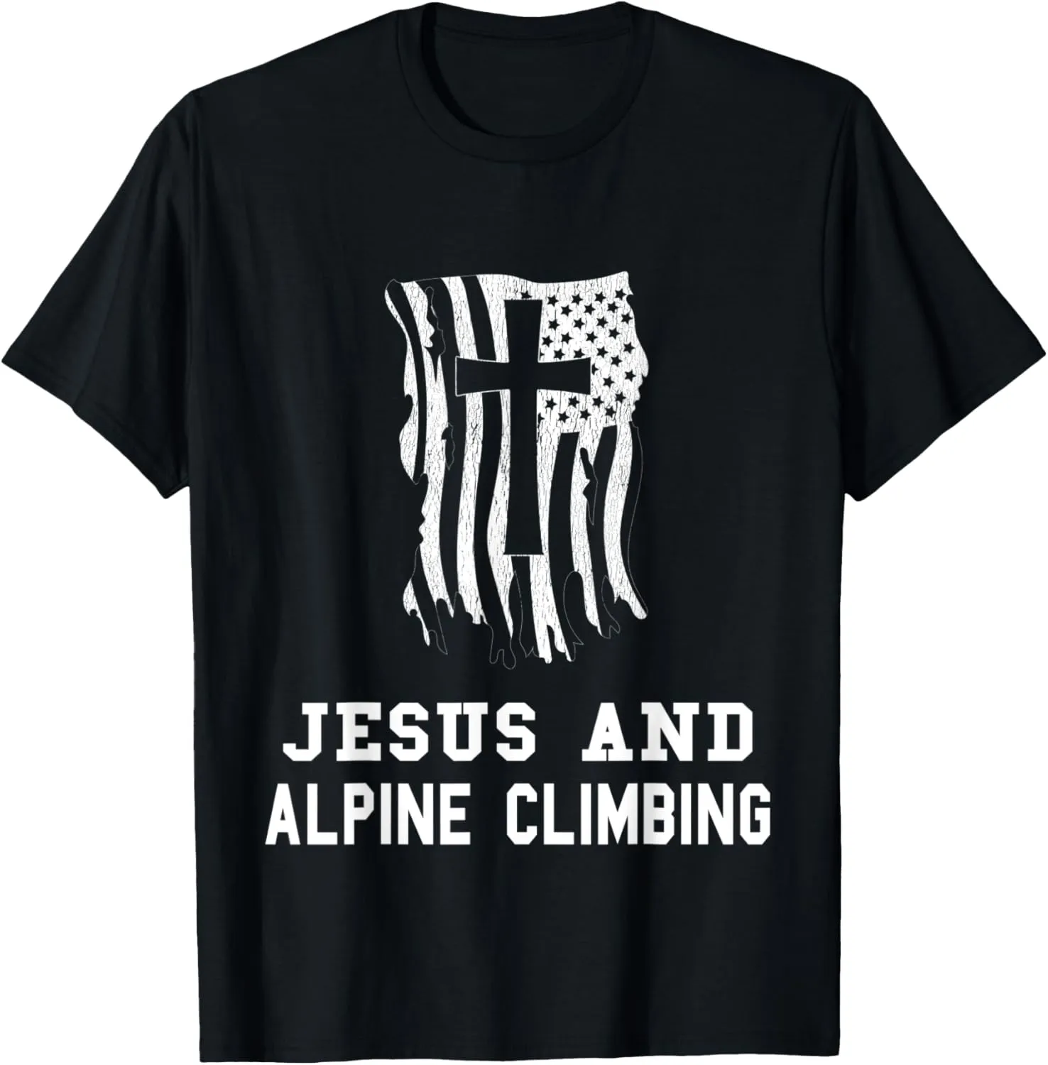 Jesus and Alpine Climbing Design / Christian Alpine Climbers T-Shirt