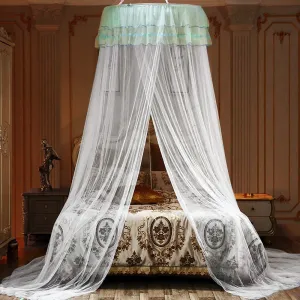 Jolitac Bed Canopy Lace Mosquito Net for Girls Beds, Unique Princess Play Tent Mesh Canopies Large Lace Dome Curtain Drapes Home & Travel (Wihte)