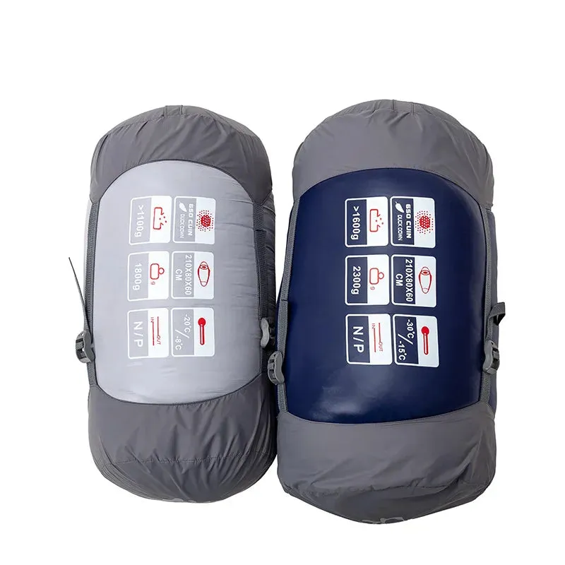 JUNGLE KING Adult Ultralight Mummy Duck Down Sleeping Bag