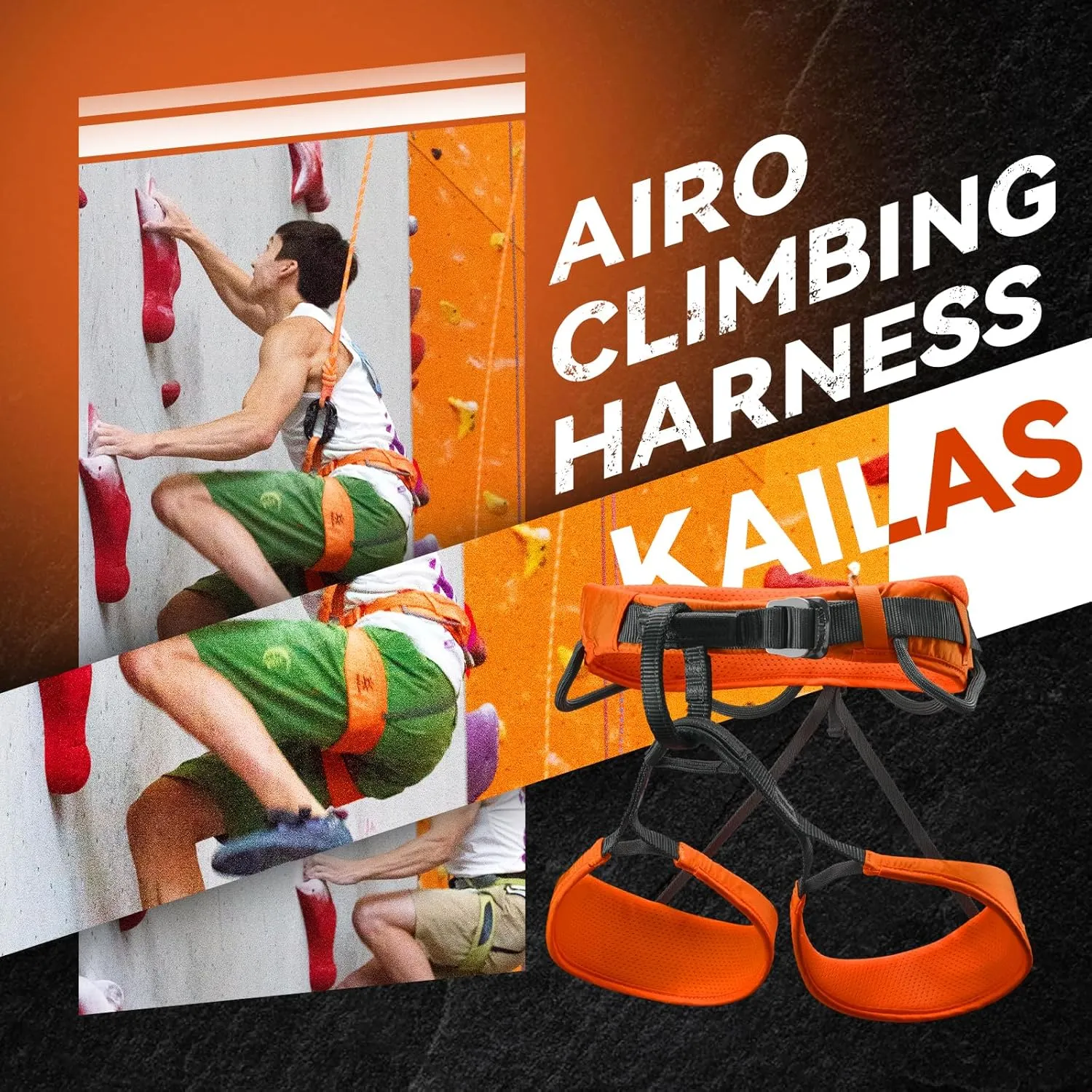 KAILAS Airo Rock Climbing Harness Men Mountaineering Tree Ice Climbing Women Half Body Safety Belt Rappelling