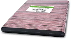 Karlash Professional Double Sided Emery Board 7" Black Nail File 50pcs (80/80 Grid)