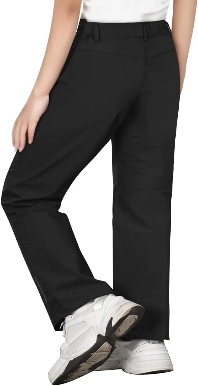 Kids Hiking Pants Waterproof Quick Dry Boys Camping Cargo Pant Lightweight Softshell Uniform Pants for Kid Girls