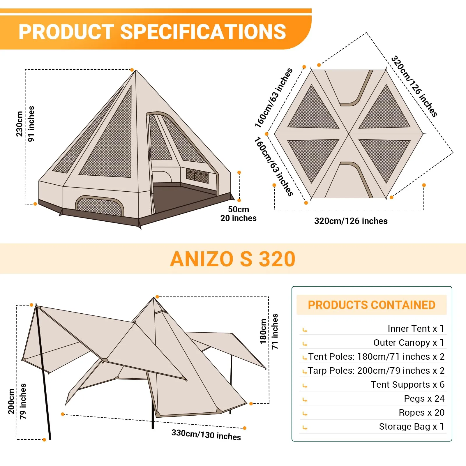 KingCamp Double Spire Tent & SNOWFLAKE Sleeping Bag Bundle