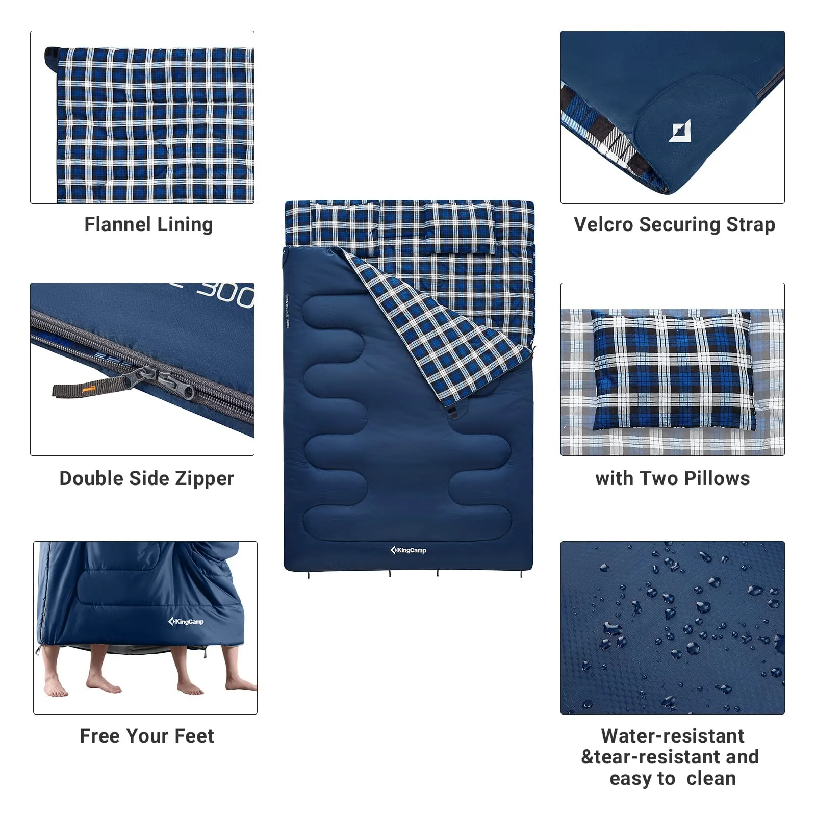 KingCamp Double Spire Tent & SNOWFLAKE Sleeping Bag Bundle