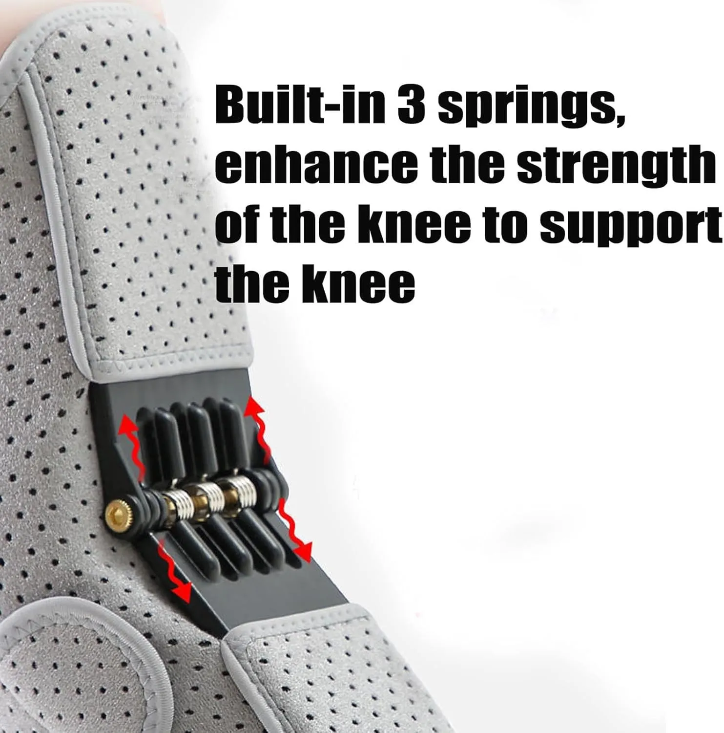 Knee Assistive Device, Knee Booster, Knee Booster Brace Joint Support Spring Stabilizer, for Climbing and Squatting