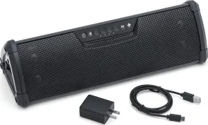 Kuryakyn 2721 MTX WanderBar Weather Resistant Motorcycle Soundbar: Portable Audio Speakers with Bluetooth, 100 Lumen Task Light, USB Charger, 14" , BLACK