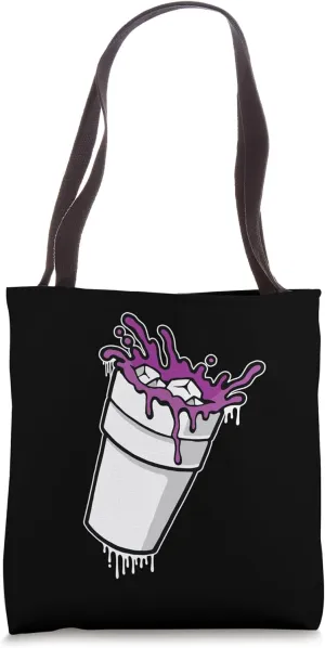 Lean shirts, Purple Drank, Dirty Double cup, Lean Line Smoke Tote Bag