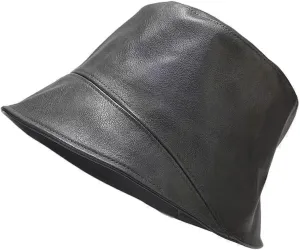 Leather Bucket Hat for Men Women, Packable Sun Hats, Fisherman Outdoor Summer Travel Hiking Beach Caps
