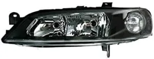 Left Headlight compatible with Opel Vectra B 1999 2000 2001 2002 VP403L Front Car Light Lamp Headlamp Driver Side Headlights Assembly Projector Clear Glass Black LHD