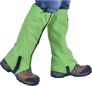 Leg Gaiters,Leggings for Hiking Waterproof and Adjustable Snow Boot Covers Gaiters for Walking, Mountain Climbing Suitable for All Seasons (Color : Green, Size : One Size)