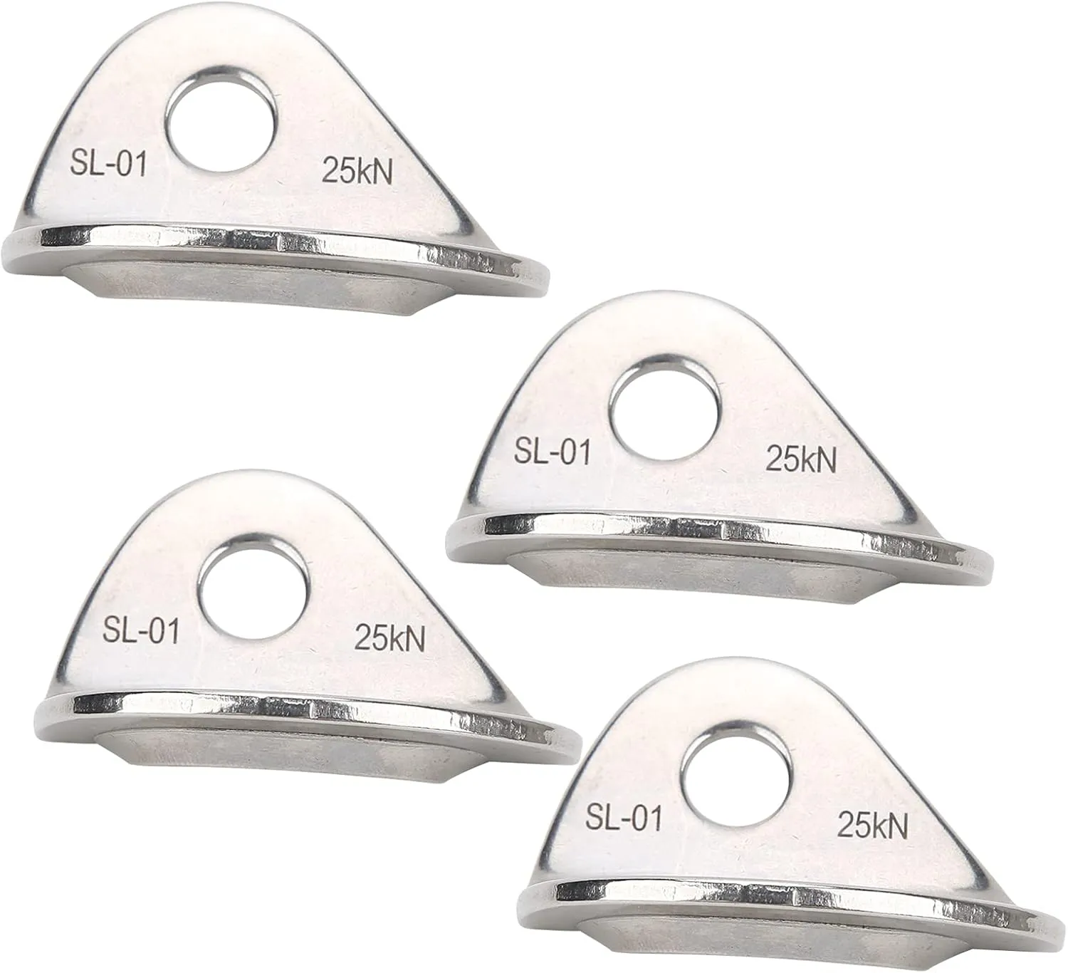 Lightweight Stainless Steel Rock Climbing Accessories Set, 4 Pcs for Cave Exploration and Indoor Climbing