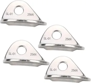 Lightweight Stainless Steel Rock Climbing Accessories Set, 4 Pcs for Cave Exploration and Indoor Climbing