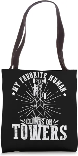 Lineman Tools Patches Telecommunications Tower Climbers Tote Bag